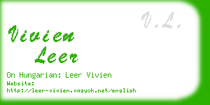 vivien leer business card